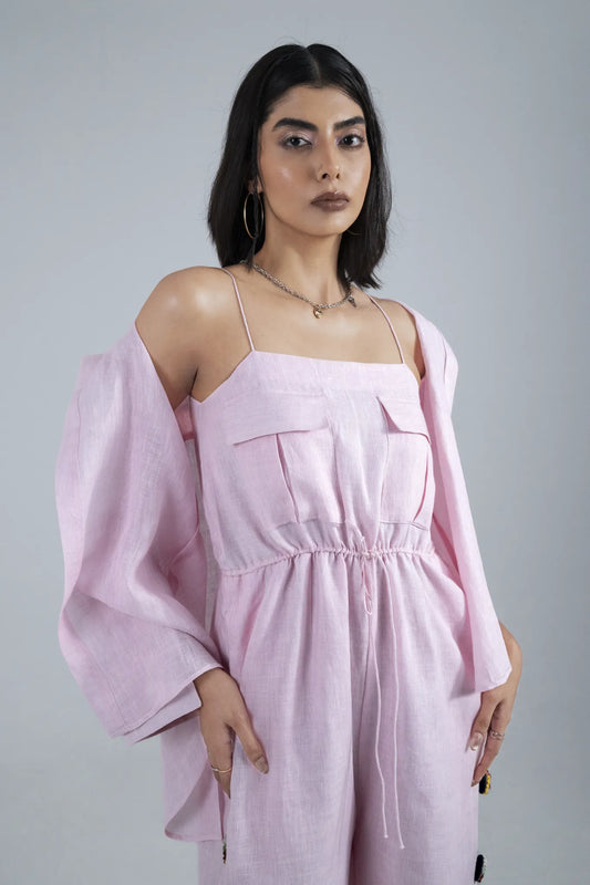 Light Pink Embellished Jumpsuit