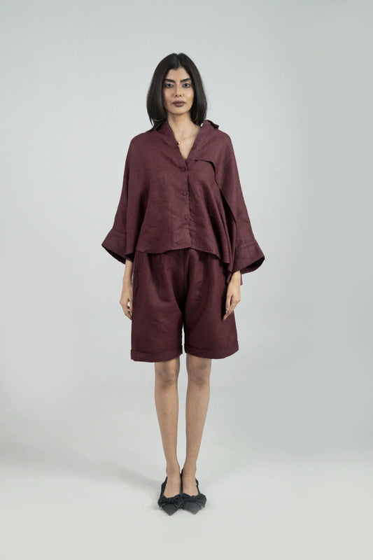 Burgundy Tailored Co-ord Set