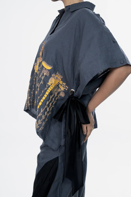 Charcoal Embroidered Co-ord Set