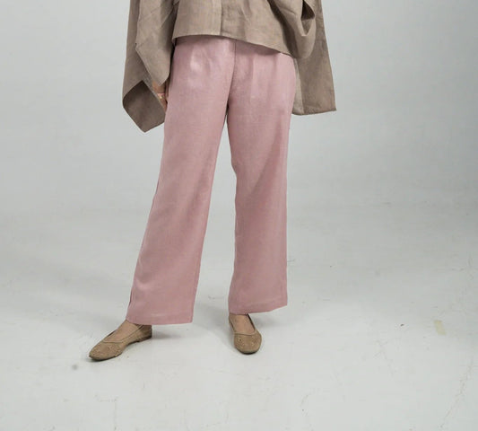 Taupe and Rose Co-ord Set - Pant Only