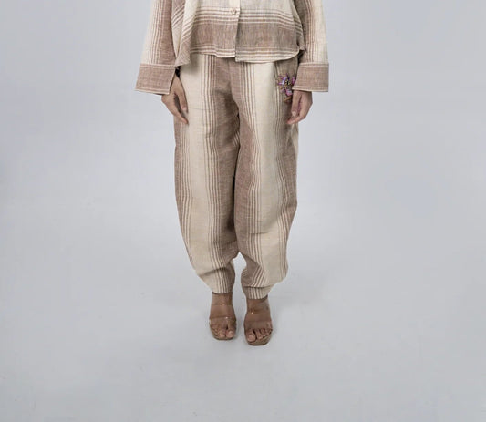 Sand Embellished Co-ord Set - Pant Only