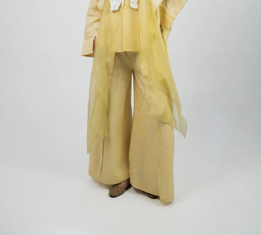 Lemon Yellow Embellished Co-ord Set - Pant Only