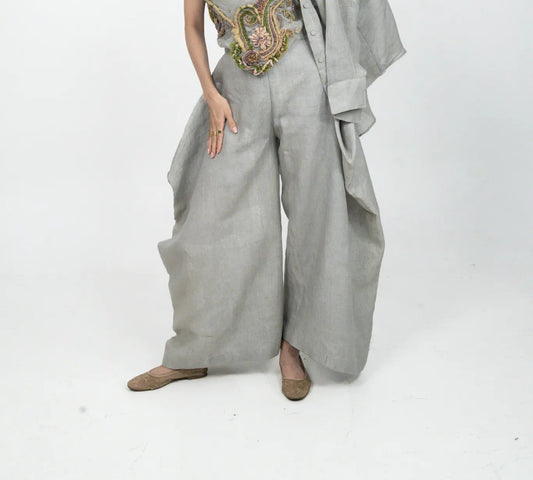 Grey Bustier Co-ord Set - Pant Only