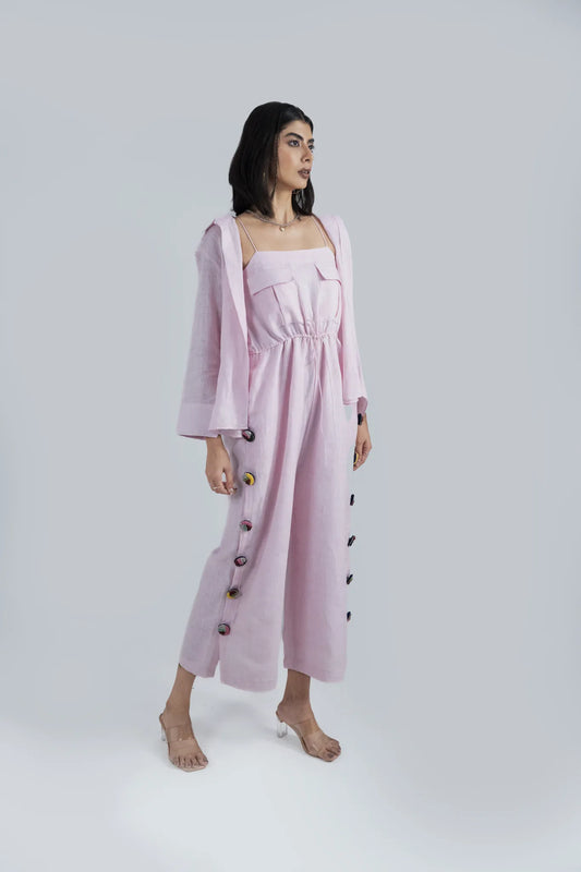 Light Pink Embellished Jumpsuit