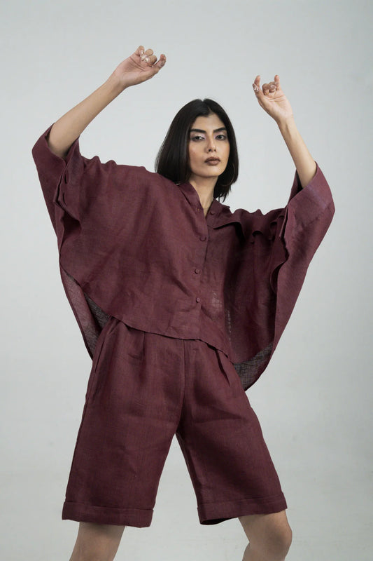 Burgundy Tailored Co-ord Set