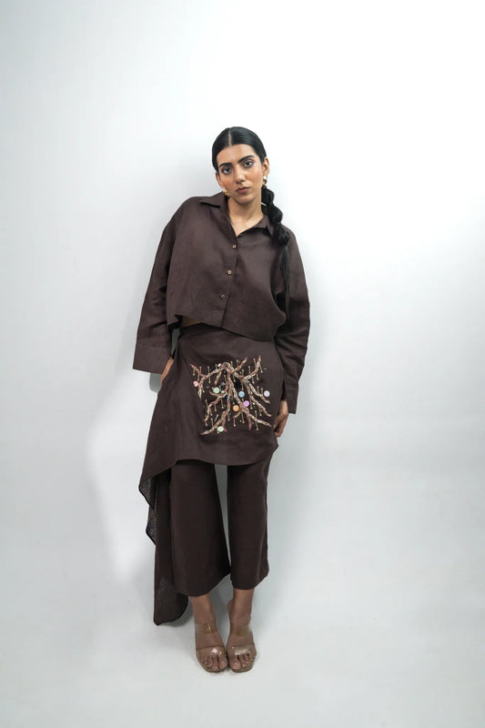 Espresso Embroidered Co-ord Set