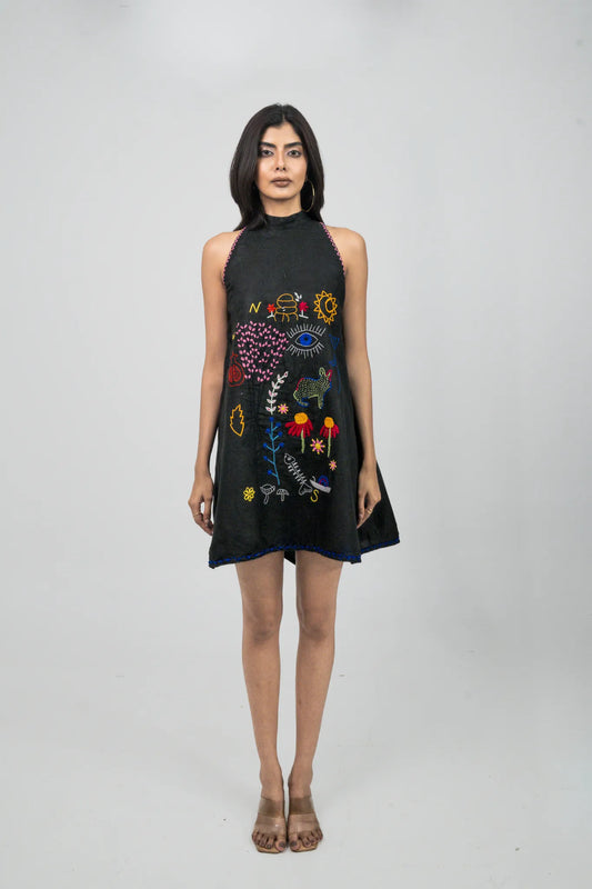 Black Printed Dress