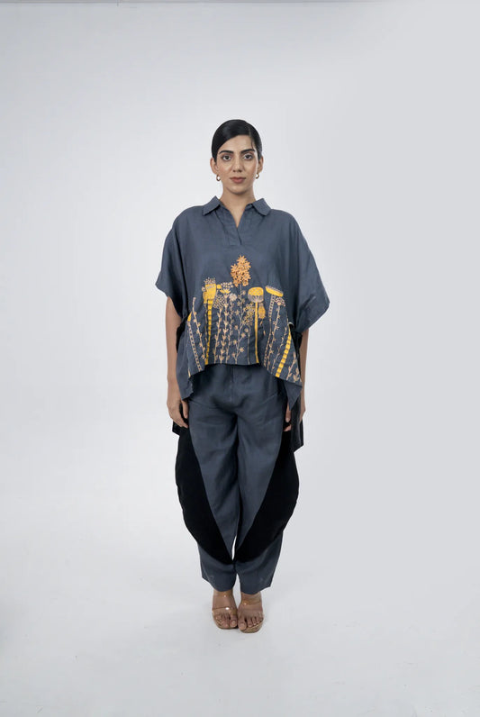 Charcoal Embroidered Co-ord Set
