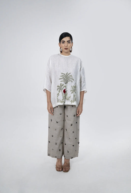 White Botanical Co-ord Set