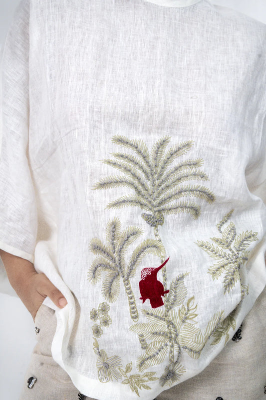White Botanical Co-ord Set