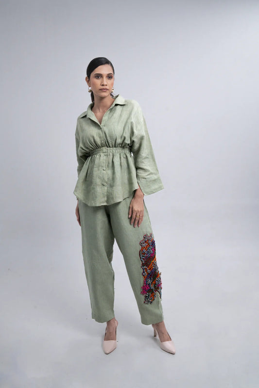 Sage Embroidered Co-ord Set