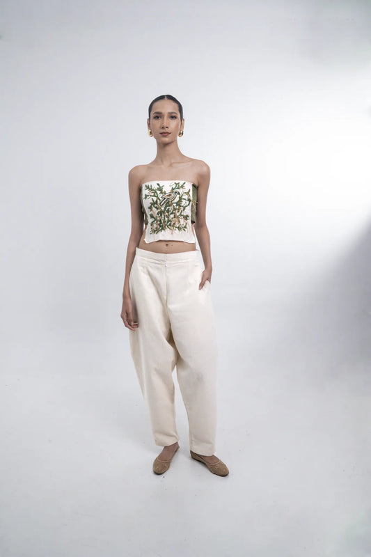 White Embellished Co-ord Set