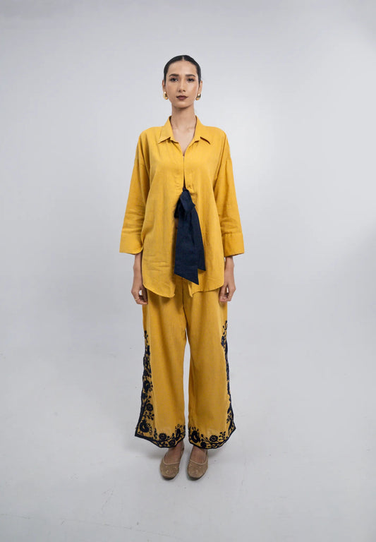 Slate Floral Co-ord Set, Organic Cotton